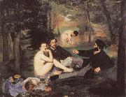 Edouard Manet Le dejeuner sur I-Herbe painting